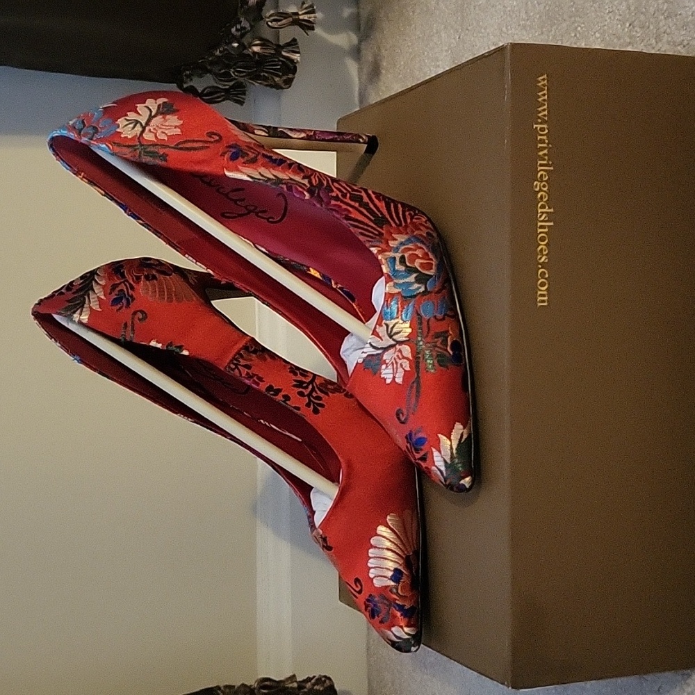 PRIVILEGED JADA RED STILETTO PUMPS